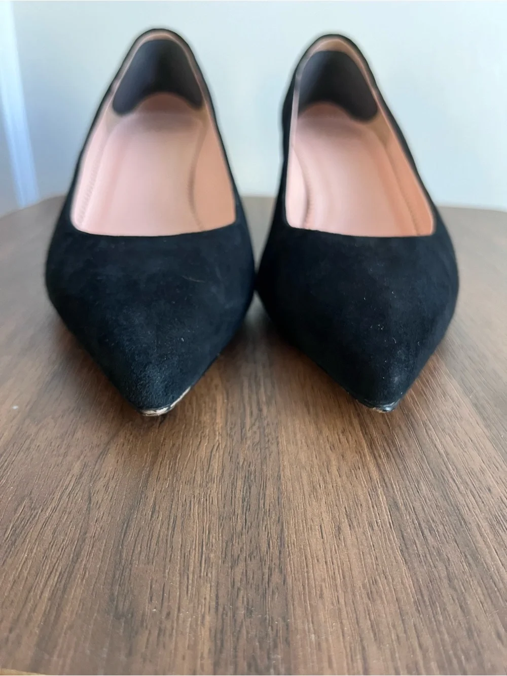 J.Crew Black Suede Kitten Heel Pumps Size 8 Pointed Toe